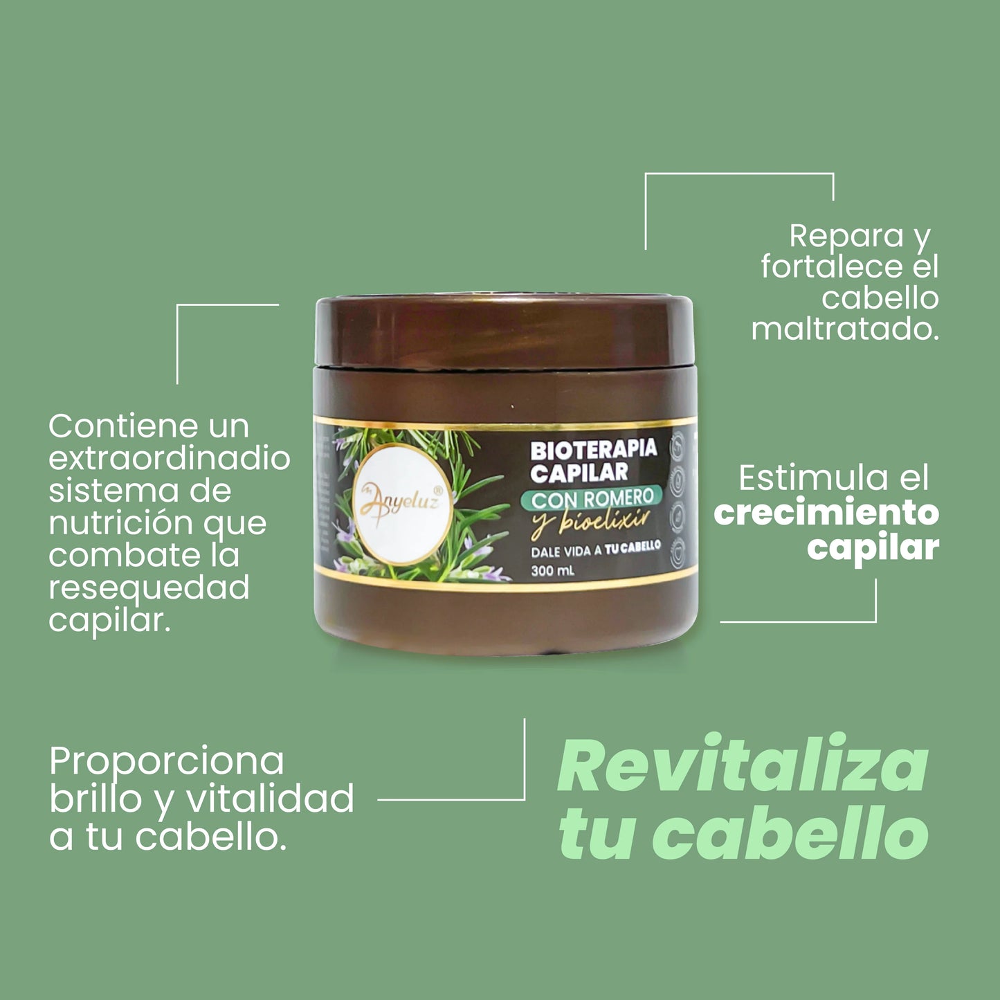 Bioterapia Capilar con Romero y Bioelixir - Anyeluz