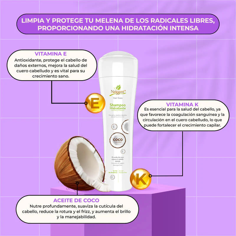 SHAMPOO HIDRATANTE DE COCO 300ML - NAISSANT