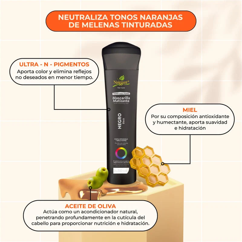 MASCARILLA MATIZANTE NEGRO 300ML - NAISSANT