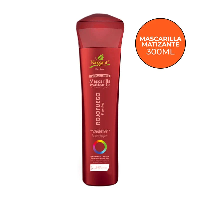 MASCARILLA MATIZANTE ROJO FUEGO 300ML - NAISSANT