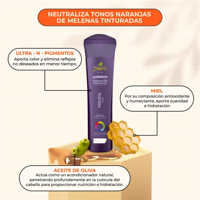 MASCARILLA MATIZANTE VIOLETA 300ML - NAISSANT